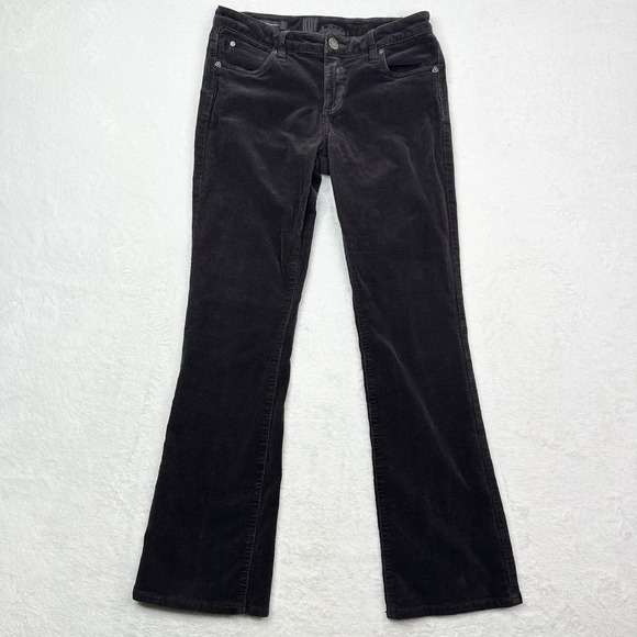 KUT from the Kloth Pants Womens 6 Brown Farrah Baby Bootcut Corduroy Low Rise - Picture 1 of 10